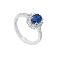 Anneau Babila Milano Femme Colore in Or blanc Zaffiro 1.09 Ct 276659ZB - 276659ZB